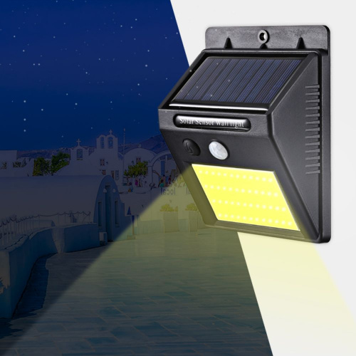 Светильник уличный на солнечной батарее с датчиком движения 48LED картинки