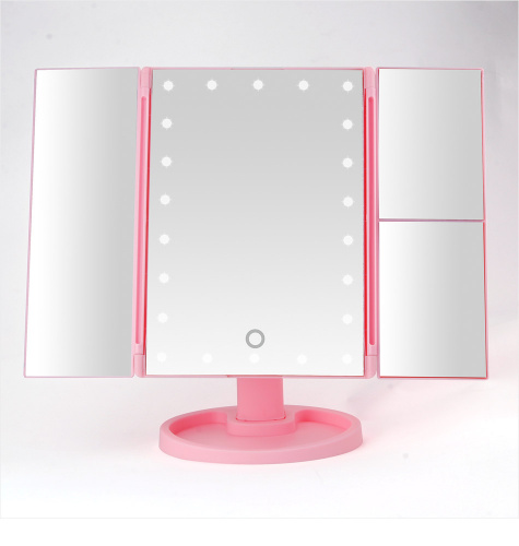 Зеркало косметическое с LED-подсветкой трехстворчатое Magnifying Mirror фото 4