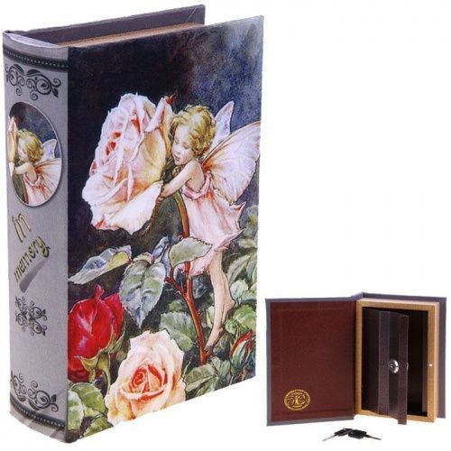 Сейф книга "Голландские розы" 21 см с ключом, шелк картинки фото 3