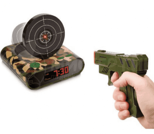 Будильник с пистолетом и мишенью Gun Alarm Clock