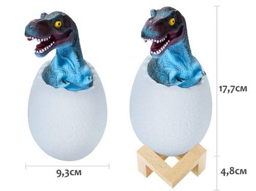 Светильник - ночник динозаврик в яйце, тиранозавр картинки фото 7