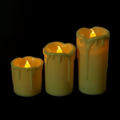 Свечи светодиодные с пультом, набор 3 шт. "Нежность", горит жёлтым картинки фото 3