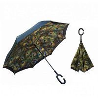 Умный зонт наоборот Umbrella Перо Павлина фото