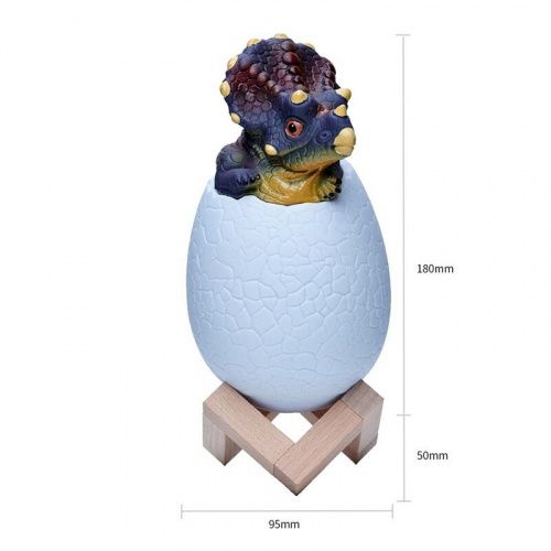 Светильник - ночник динозаврик  в яйце, трицератопс картинки фото 7