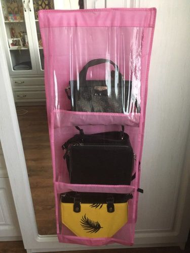Органайзер для хранения сумок розовый картинки фото 18
