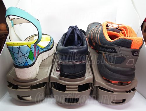 Регулируемая удлиненная подставка для обуви серая картинки фото 19