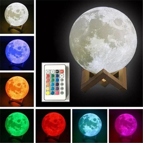 Светильник ночник Луна 24 см с пультом управления картинки фото 2