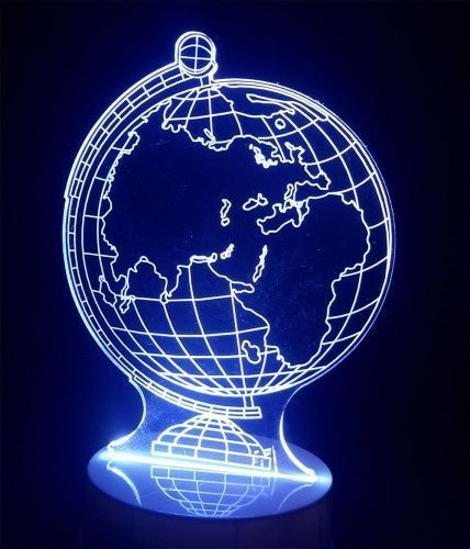 3D лампа "Глобус" - объемный светильник картинки фото 5