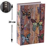 Сейф книга на коде "Бабочки" 24 х 15,5 х 5,5 см фото