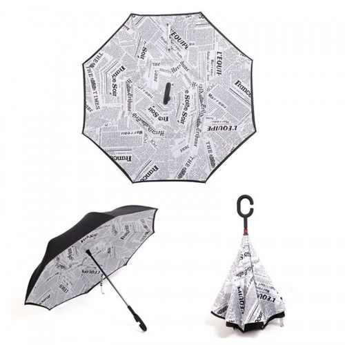 Умный зонт наоборот Umbrella Белая газета картинки фото 6