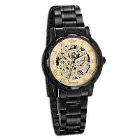 Наручные механические часы Скелетон SEWOR Black фото