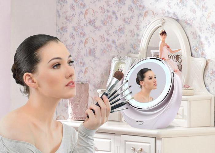 купить косметическое зеркало с подсветкой и увеличением
